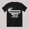 Horgászni megyek, majd holnap megcsinálom! Feliratos fekete póló.