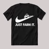 Just farm it! Traktoros nike paródia fekete póló.