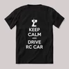 Keep calm and drive rc car. fekete póló