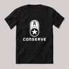 Conserve, converse paródia. Fekete póló
