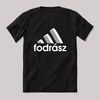 Fodrász adidas paródia. Fekete póló