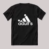 Adults adidas paródia. Fekete póló