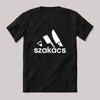 Szakács adidas paródia. Fekete póló