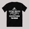 Nincs szőke herceg fehér lovon. Fordos Fekete feliratos vicces póló.