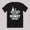 A torta helyett rumot kérek. Fekete feliratos vicces póló.