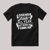 Legends drink all year, Február. Fekete feliratos szülinapos vicces póló.