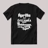 Április. az évszámra nem emlékszem. Fekete feliratos szülinapos vicces póló.