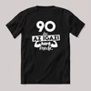 90 év az igazi hard mode. Fekete feliratos szülinapos vicces póló.