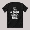 Ács, a káosz emberi arca. Fekete feliratos szakmás vicces póló.