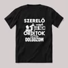 Szerelő vagyok, ha nem ordítok nem dolgozok. Fekete feliratos szakmás vicces póló.