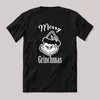 Merry grinchmas. Fekete feliratos karácsonyi vicces póló.