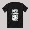 No farmer no food. Feliratos fekete póló.