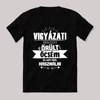 Vigyázat van egy őrült öcsém. Feliratos fekete vicces póló.
