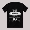 Menő ápoló apuka vagyok. Feliratos fekete vicces póló.
