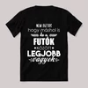 Futók között a legjobb vagyok. Feliratos fekete vicces póló.