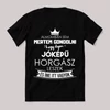 Ilyen jóképű horgász leszek. Feliratos fekete vicces póló.