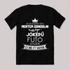 Ilyen jóképű futó leszek. Feliratos fekete vicces póló.