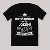 Ilyen jóképű kigyúrt leszek. Feliratos fekete vicces póló.