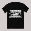 Traktoros vagyok, mi a szupererőd? Feliratos fekete vicces póló.