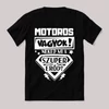 Motoros vagyok, mi a szupererőd? 2. Feliratos fekete vicces póló.