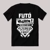 Futó vagyok, mi a szupererőd? 2. Feliratos fekete vicces póló.