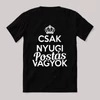 Csak nyugi, postás vagyok. Feliratos fekete vicces póló.