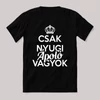 Csak nyugi, ápoló vagyok. Feliratos fekete vicces póló.