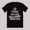 Csak nyugi, buszsofőr vagyok. Feliratos fekete vicces póló.