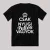Csak nyugi, pultos vagyok. Feliratos fekete vicces póló.