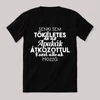 Senki sem tökéletes csak az apukák. Feliratos fekete vicces póló.