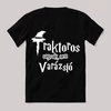 Traktoros vagyok nem varázsló. Feliratos fekete vicces póló.