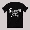 Buszsofőr vagyok nem varázsló. Feliratos fekete vicces póló.