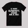 Az akarat elfogyott, fizetés nem volt. Feliratos fekete vicces póló.