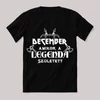 December amikor a legenda megszületett. Feliratos fekete vicces póló.
