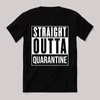 Straight outta karantén. Feliratos fekete vicces póló.
