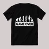 Game over, legénybúcsú. Fekete vicces feliratos póló