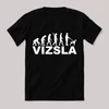 Vizsla evolúciós kutyás. Fekete vicces feliratos póló