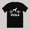Vizsla kutyás. Fekete vicces feliratos póló