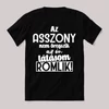 Asszony nem öregszik, látásom romlik. Fekete vicces feliratos póló