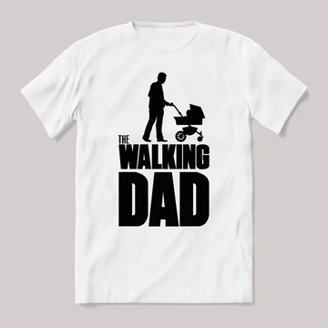 The walking dad feliratos fehér póló