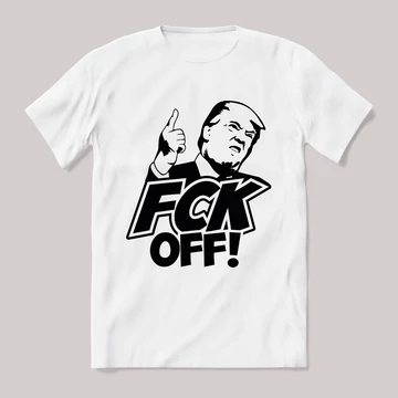 Trum fuck off fehér póló