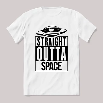 Straight Outta Space! fehér póló