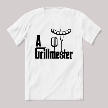 A grill mester. Fehér póló