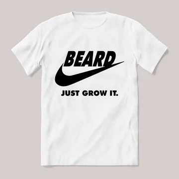 Beard nike paródia. Fehér póló