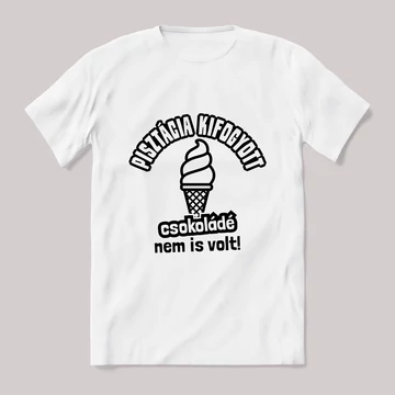 A pisztácia kifogyott fehér póló.