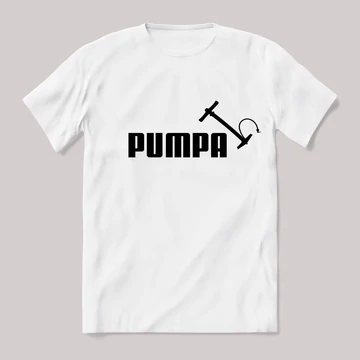 Pumpa puma paródia fehér póló.