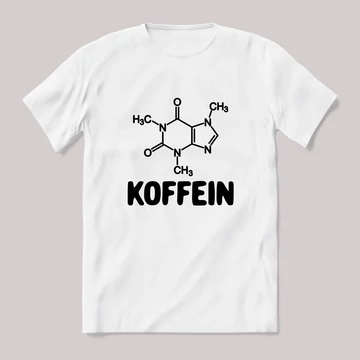 Koffein molekula fehér póló.