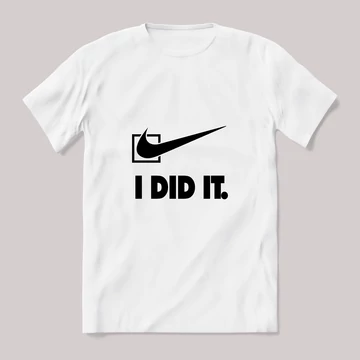 I did it, nike paródia. fehér póló
