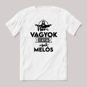Nem vagyok ideges csak Melós. Fehér feliratos vicces szakmás póló.