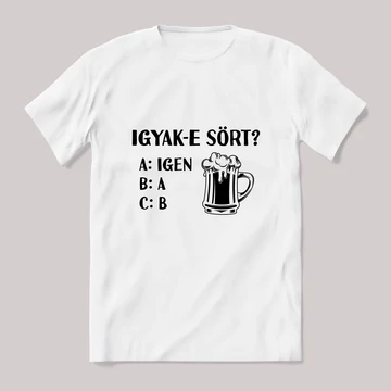 Igyak-e sört?  Fehér póló